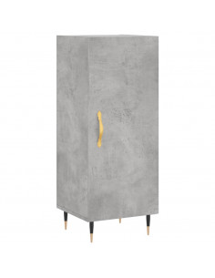 Credenza Grigio Cemento 34,5x34x180 cm in Legno Multistrato 2