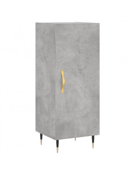 Credenza Grigio Cemento 34,5x34x180 cm in Legno Multistrato