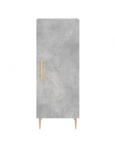 Credenza Grigio Cemento 34,5x34x180 cm in Legno Multistrato
