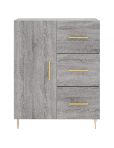 Credenza Grigio Sonoma 69,5x34x180 cm in Legno Multistrato