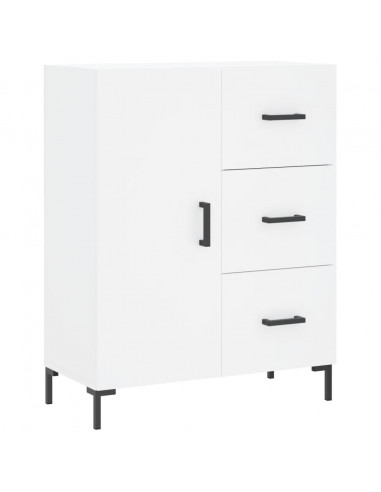 Credenza Bianca 69,5x34x180 cm in Legno Multistrato