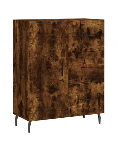 Credenza Rovere Fumo  69,5x34x180 cm in Legno Multistrato