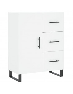 Credenza Bianca 69,5x34x180 cm in Legno Multistrato 2