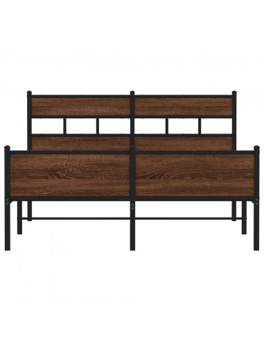 Giroletto senza Materasso Rovere Marrone 140x200 cm Truciolato