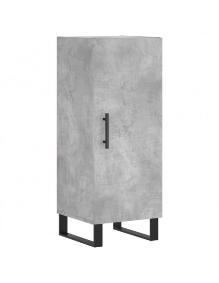 Credenza Grigio Cemento 34,5x34x180 cm in Legno Multistrato