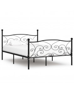 Giroletto con Doghe Nero in Metallo 140x200 cm 2