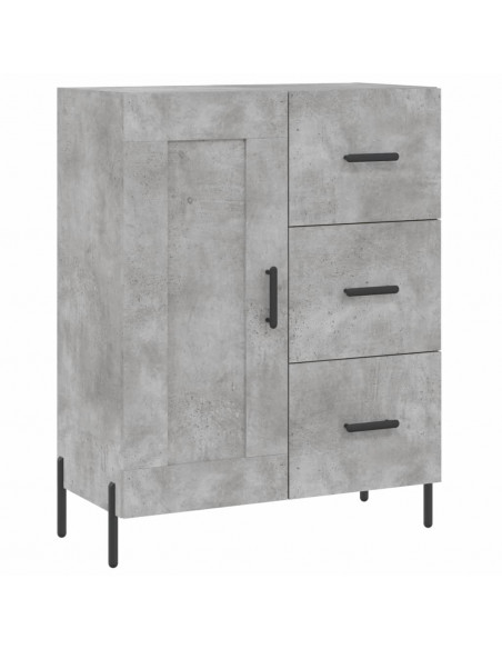Credenza Grigio Cemento 69,5x34x180 cm in Legno Multistrato