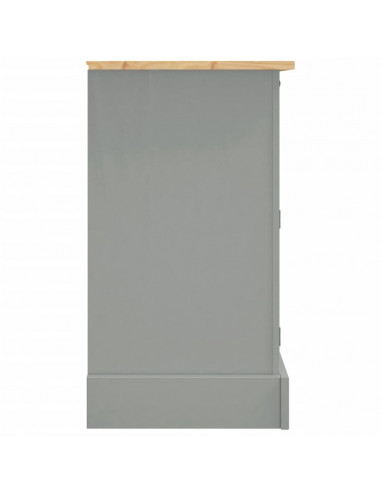 Credenza Corona Grigia 112x43x78 cm in Legno di Pino Messicano