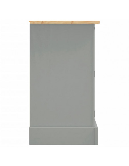 Credenza Corona Grigia 112x43x78 cm in Legno di Pino Messicano