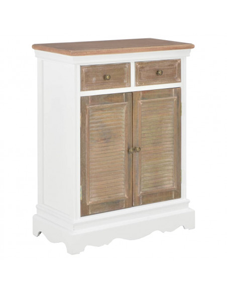 Credenza Bianca 60x30x80 cm in Legno Massello