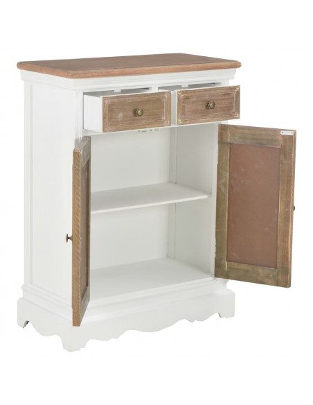 Credenza Bianca 60x30x80 cm in Legno Massello
