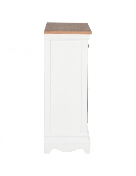 Credenza Bianca 60x30x80 cm in Legno Massello