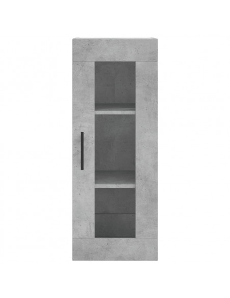 Credenza Grigio Cemento 34,5x34x180 cm in Legno Multistrato