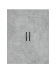 Mobile a Parete Grigio Cemento 69,5x34x90 cm Legno Multistrato 2