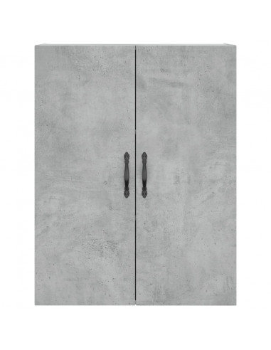 Mobile a Parete Grigio Cemento 69,5x34x90 cm Legno Multistrato