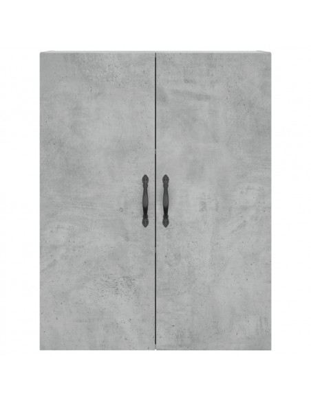 Mobile a Parete Grigio Cemento 69,5x34x90 cm Legno Multistrato