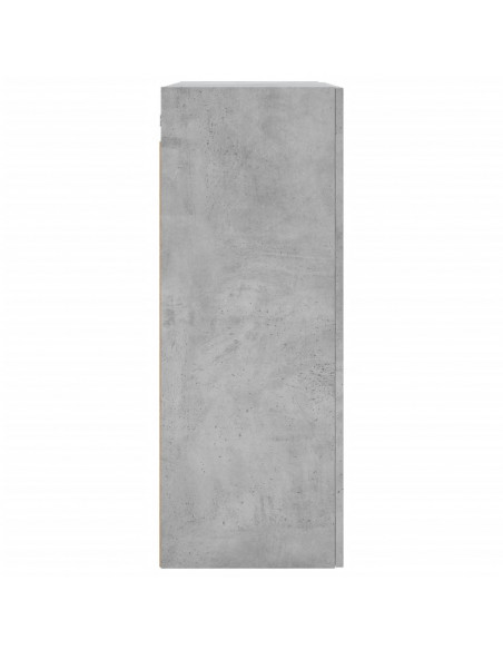 Mobile a Parete Grigio Cemento 69,5x34x90 cm Legno Multistrato