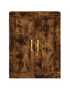 Mobile a Parete Rovere Fumo 69,5x34x90 cm in Legno Multistrato 2