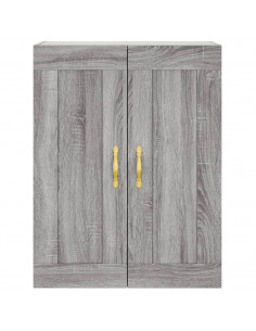 Mobile a Parete Grigio Sonoma 69,5x34x90 cm Legno Multistrato