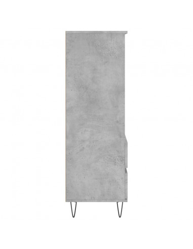 Credenza Grigio Cemento 40x36x110 cm in Legno Multistrato