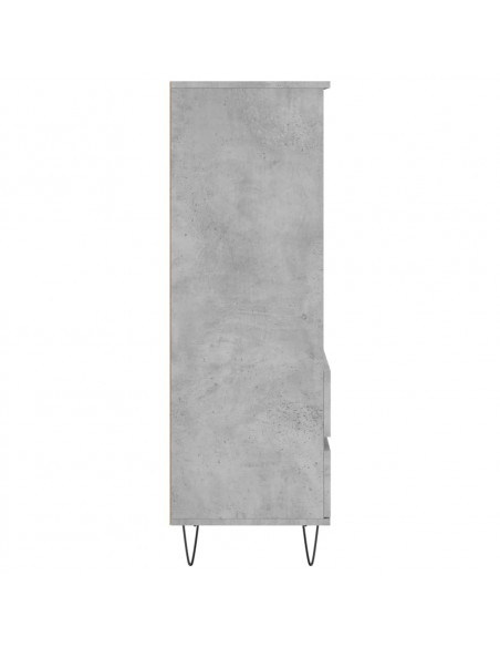 Credenza Grigio Cemento 40x36x110 cm in Legno Multistrato
