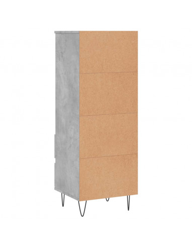 Credenza Grigio Cemento 40x36x110 cm in Legno Multistrato