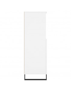 Credenza Alta Bianca 60x36x110 cm in Legno Multistrato 2