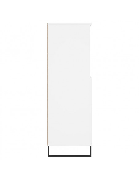 Credenza Alta Bianca 60x36x110 cm in Legno Multistrato
