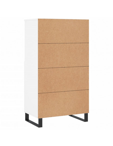 Credenza Alta Bianca 60x36x110 cm in Legno Multistrato