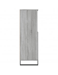 Credenza Grigio Sonoma 60x36x110 cm in Legno Multistrato 2