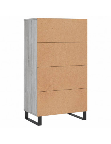 Credenza Grigio Sonoma 60x36x110 cm in Legno Multistrato