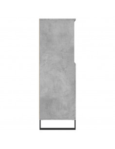 Credenza Grigio Cemento 60x36x110 cm in Legno Multistrato 2