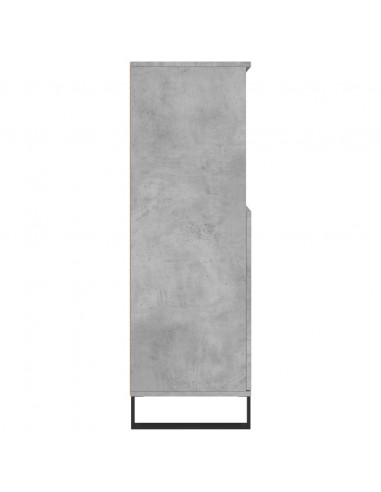 Credenza Grigio Cemento 60x36x110 cm in Legno Multistrato