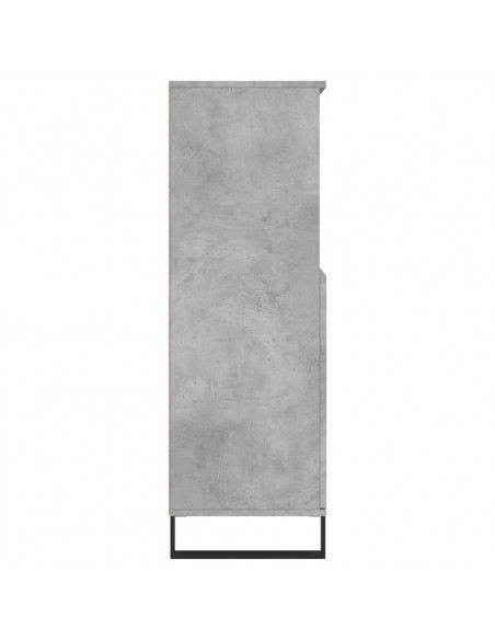 Credenza Grigio Cemento 60x36x110 cm in Legno Multistrato