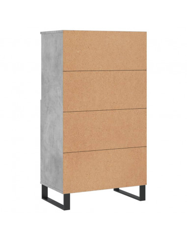 Credenza Grigio Cemento 60x36x110 cm in Legno Multistrato