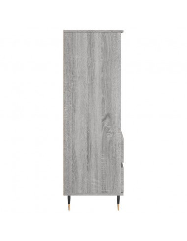 Credenza Grigio Sonoma 40x36x110 cm in Legno Multistrato
