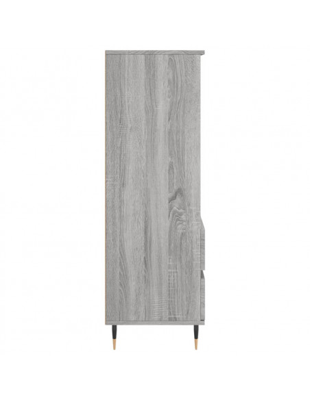 Credenza Grigio Sonoma 40x36x110 cm in Legno Multistrato