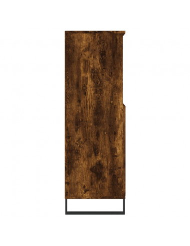 Credenza Rovere Fumo 60x36x110 cm in Legno Multistrato
