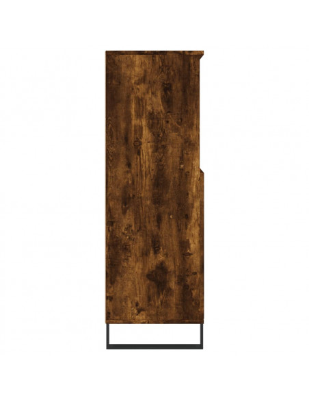 Credenza Rovere Fumo 60x36x110 cm in Legno Multistrato