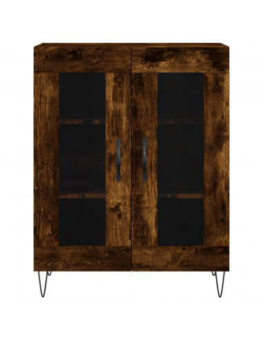 Credenza Rovere Fumo  69,5x34x180 cm in Legno Multistrato