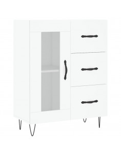 Credenza Bianca 69,5x34x180 cm in Legno Multistrato 2