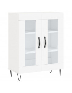 Credenza Bianca 69,5x34x180 cm in Legno Multistrato 2