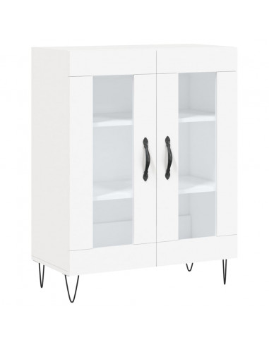 Credenza Bianca 69,5x34x180 cm in Legno Multistrato