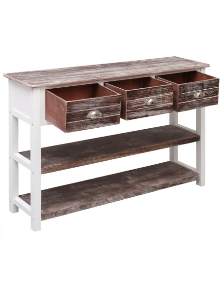 Credenza Stile Antico Marrone 115x30x76 cm in Legno