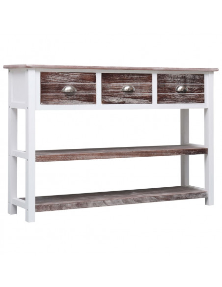 Credenza Stile Antico Marrone 115x30x76 cm in Legno