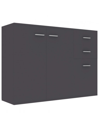 Credenza Grigia 105x30x75 cm in Legno Multistrato