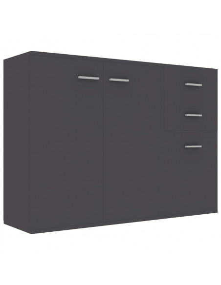 Credenza Grigia 105x30x75 cm in Legno Multistrato