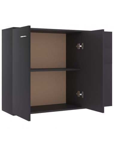 Credenza Grigia 105x30x75 cm in Legno Multistrato