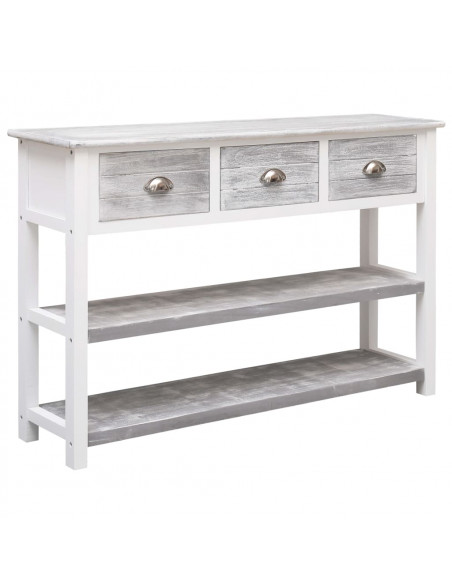 Credenza Stile Antico Grigia 115x30x76 cm in Legno