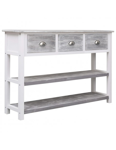 Credenza Stile Antico Grigia 115x30x76 cm in Legno